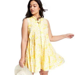 Lisa Marie Fernandez Dress Small Yellow White Floral